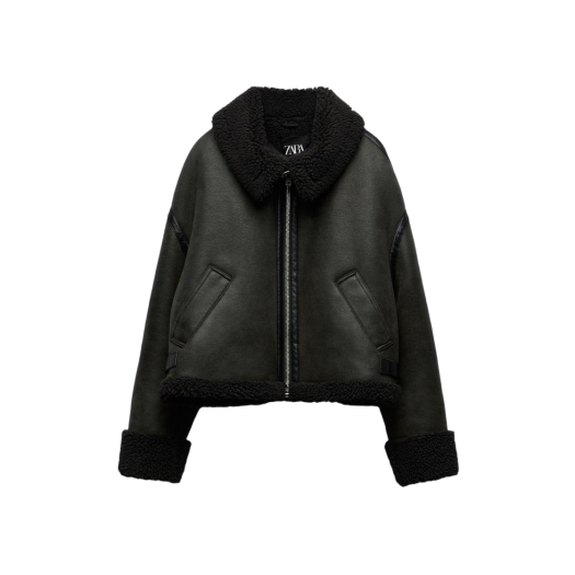 【bohemian seoul】HIGH NECK SHORT MUSTANG IN BLACK BOHEMIAN SEOUL】BOHEMSEO HIGH NECK SHORT MUSTANG IN BLACK