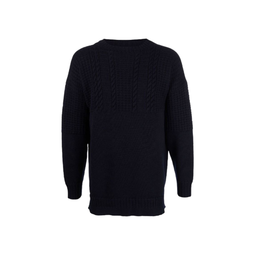 Maison Margiela Crewneck Wool Sweater Navy