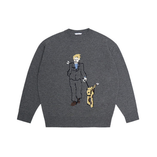 P0003CQO STU Printing Knit Grey