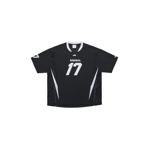 NM52TS05M1BK NOMANUAL 17 Mesh Block Football Jersey Black