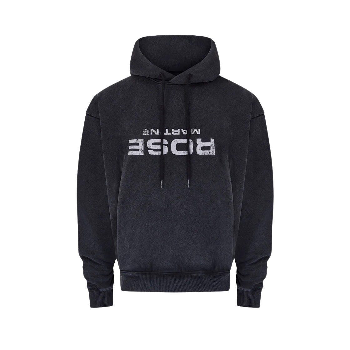 KM4DTSHMR10BK Martine Rose Classic Hoodie Black Washed Rose - 24FW