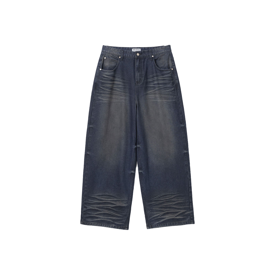 ML391BLU Millo Archive Diagonal Fade Denim Pants Washed Blue