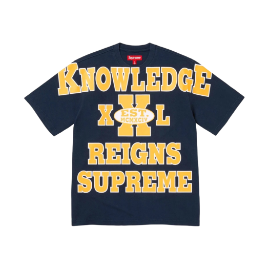 Supreme Overprint Knowledge S/S Top Navy - 24SS