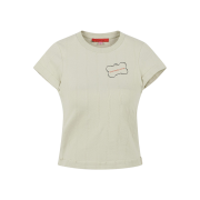 Eckhaus Latta Women Brutal Baby Tee Oatmeal