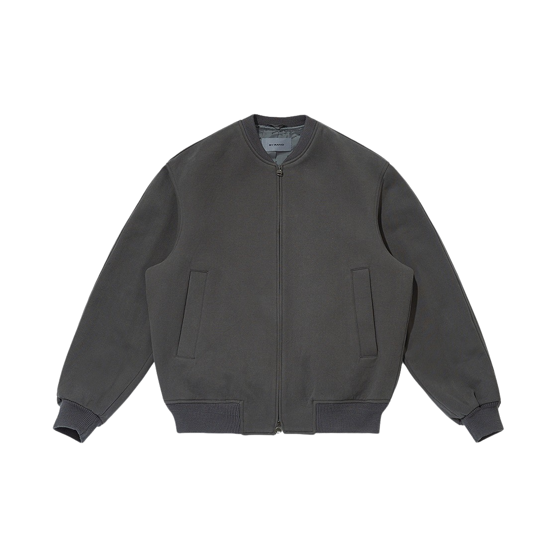 BR023ZJ0001C03 BY RANG Zipped Cotton Jersey Jacket Grey