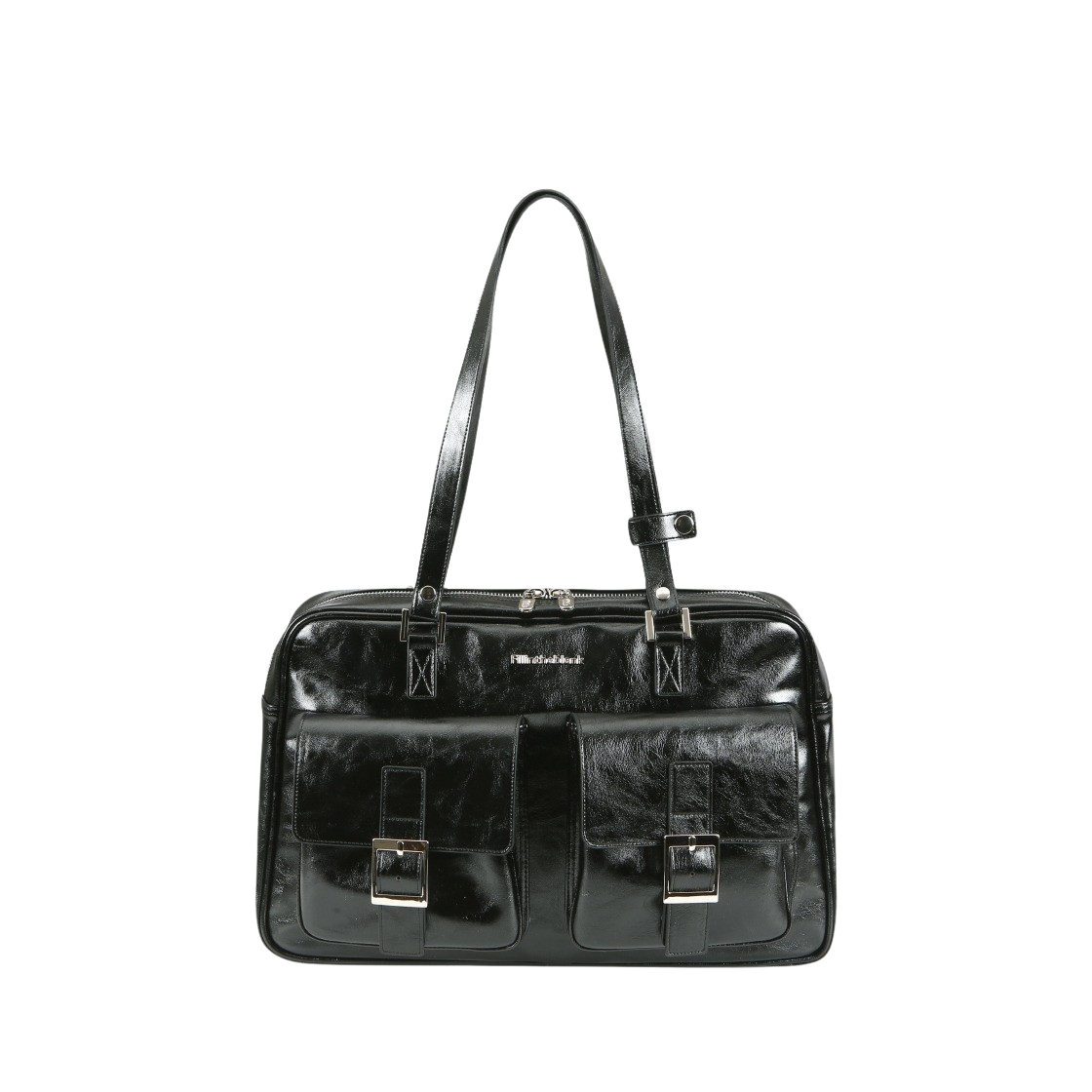 FITBS01329 Fillintheblank Pk Shoulder Bag Glossy Black - 대표 이미지 #1