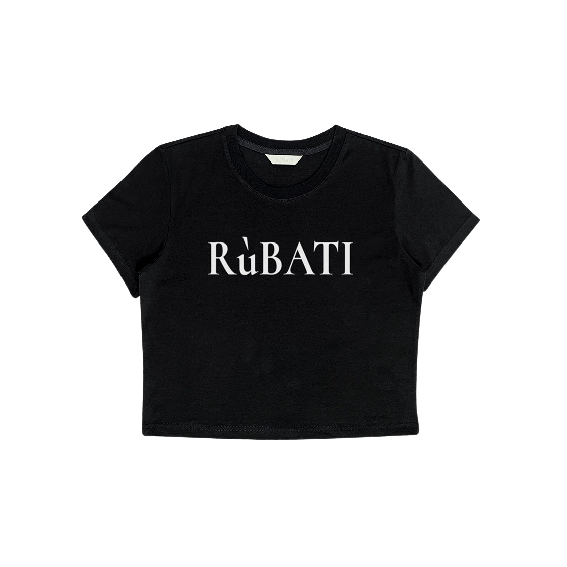 2024RETEE19 Rubati Logo Crop Tshirt Black