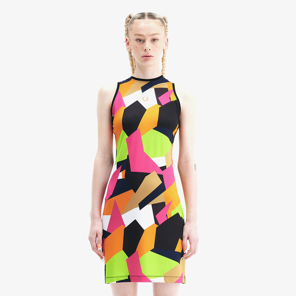 프레드페리 우먼즈 테니스 프린트 드레스 테니스 블루(Fred Perry Womens Tennis Printed Dress Tennis Blue) - 2