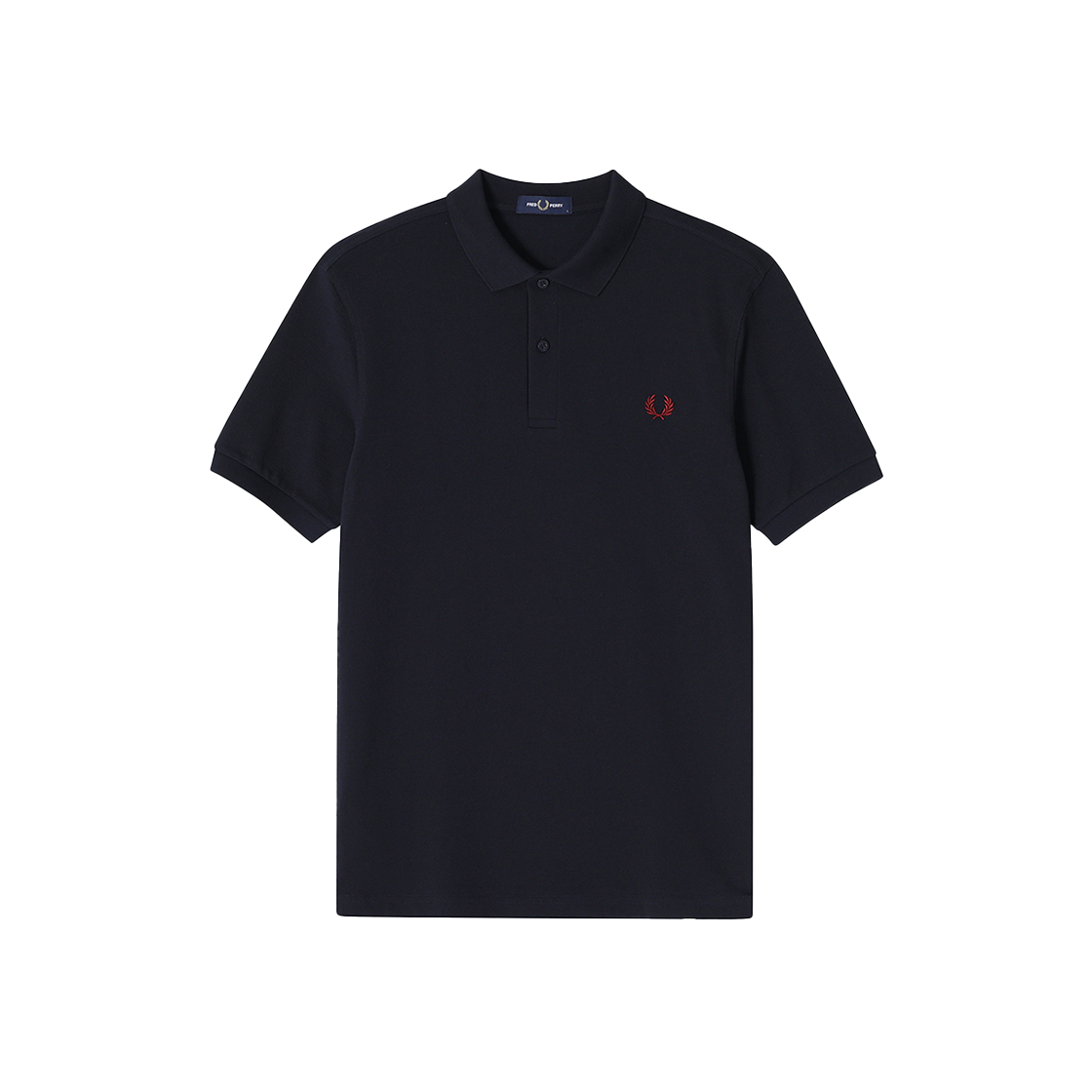 AFPM2516000-V73 Fred Perry Plain Fred Perry Shirt Navy/Burnt Red