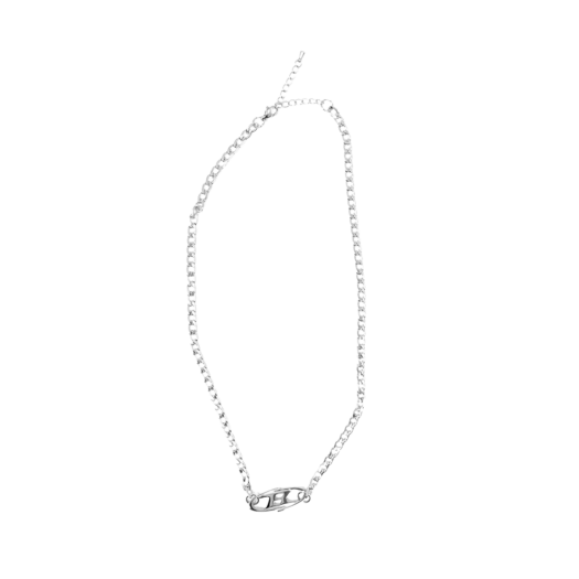 BF5UAC408SI BORN TO WIN Surgical B Logo Necklace Silver