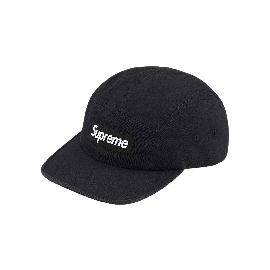 KM4AHTCSP32BK Supreme Washed Chino Twill Camp Cap Black  - 24SS