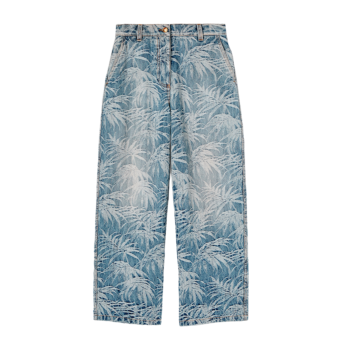 P6DWMA132 Palm Angels Palms Wash Baggy 5 Pockets Sky Blue