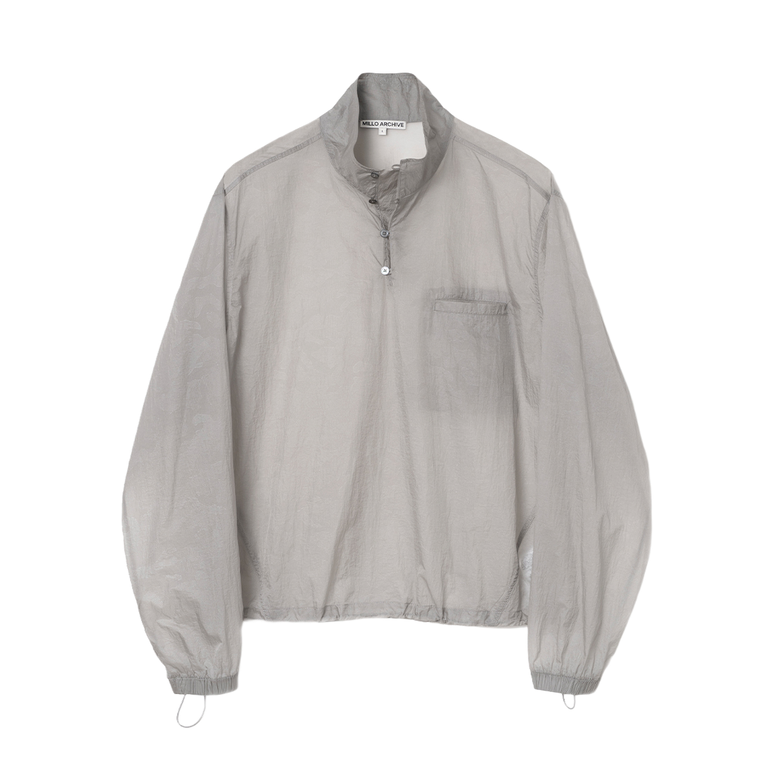 밀로 아카이브 샤이닝 서플먼트 하프 집 셔츠 라이트 그레이