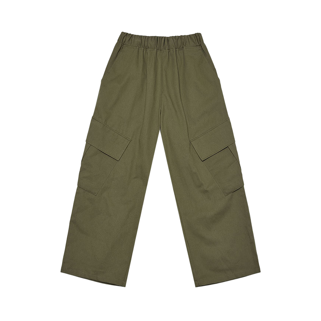 ARPT4101-Khaki Arrayed Oblique Oversized Cargo Banding Chino Pants Khaki
