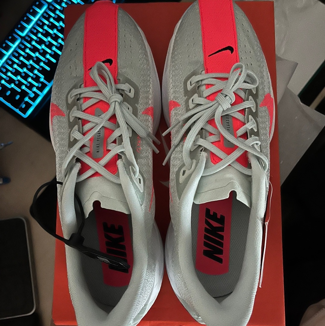 Nike Pegasus Plus Barely Grey Hot Punch 착용 스타일 - 4