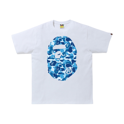 BAPE ABC Camo Big Ape Head T-Shirt White Blue