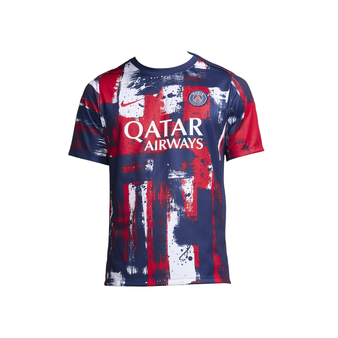 FN9657-411 Nike Paris Saint-Germain Dri-Fit Academy Pro Home Football Pre-Match Short-Sleeve Top Midnight Navy University Red - 대표 이미지 #1