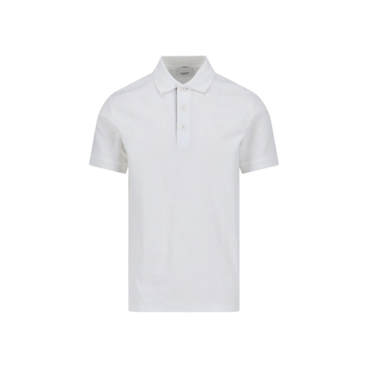 Burberry Cotton Logo Polo Shirt White