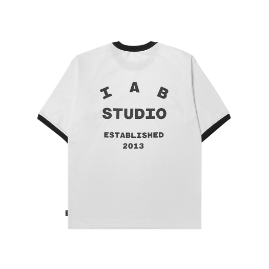 ★送料 関税込★IAB Studio★IAB Studio T-Shirt White Burgundy 아이앱 스튜디오 티셔츠 화이트 버건디 | IAB Studio | KREAM