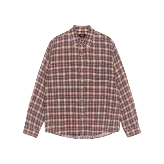 Stussy Printed Plaid Matthew Shirt Brick