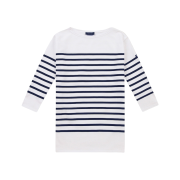 Saint James Naval II 3/4 Sleeve T-Shirt Neige Marine