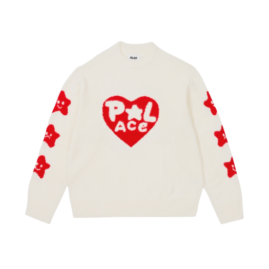 Palace Cosy Knit Soft White - 24FW