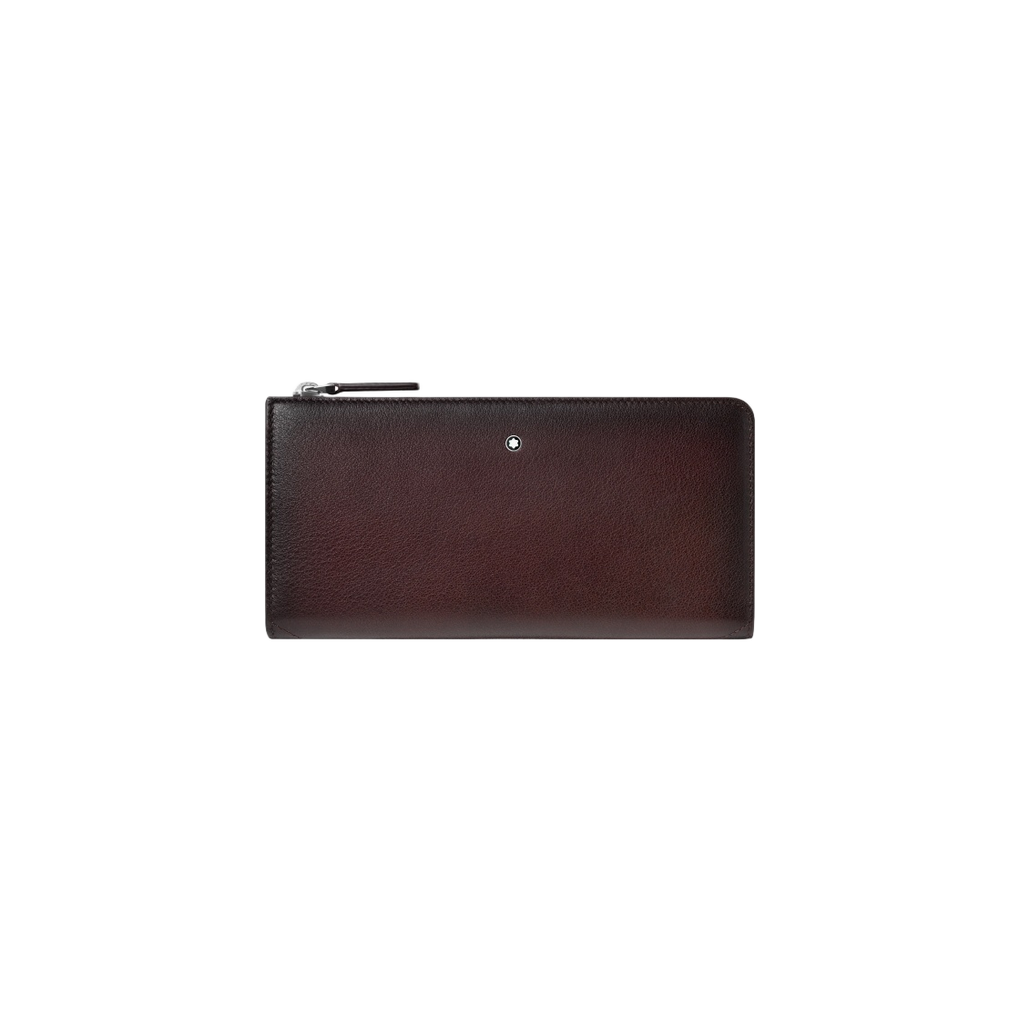 123725 Montblanc Meisterstuck Sfumato 12cc Zip Around Wallet Burgundy - 대표 이미지 #1
