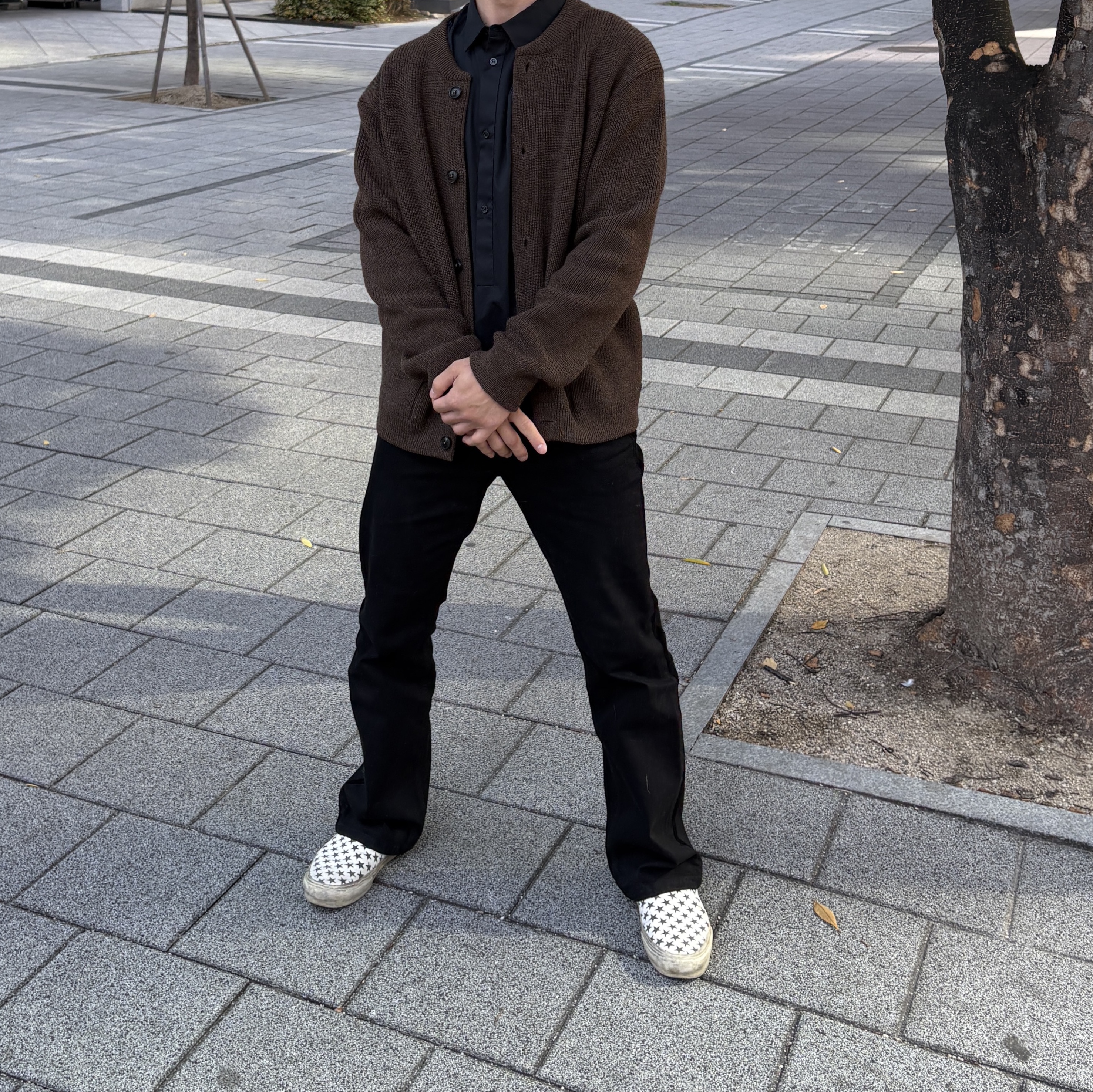 Andersen Andersen Skipper Jacket Natural Brown, Vans Vault x Bianca Chandon Classic Slip-On LX Stressed Black White 착용 스타일 - 1