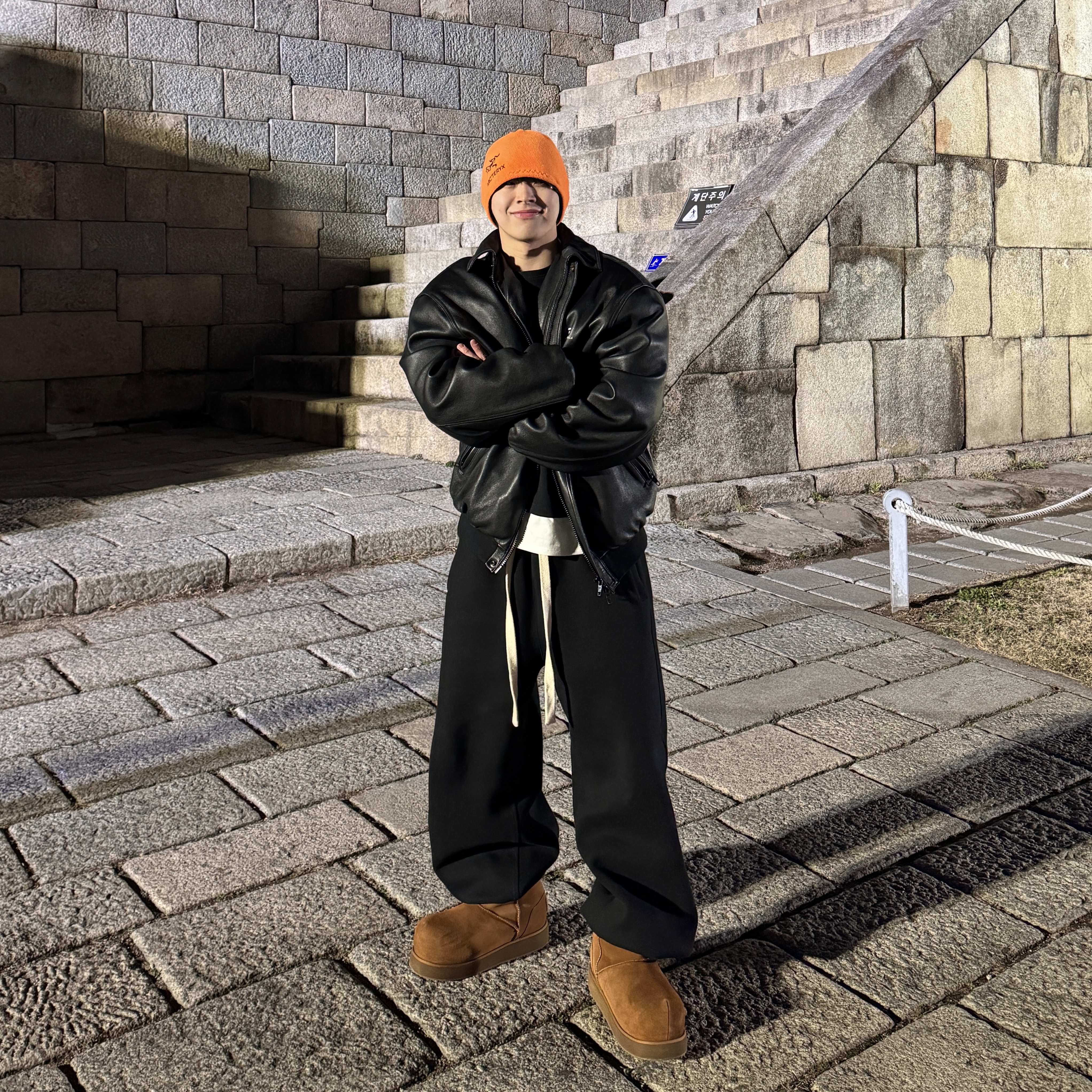 Nonnod Scuba Pajama Pants Black 착용 스타일 - 3