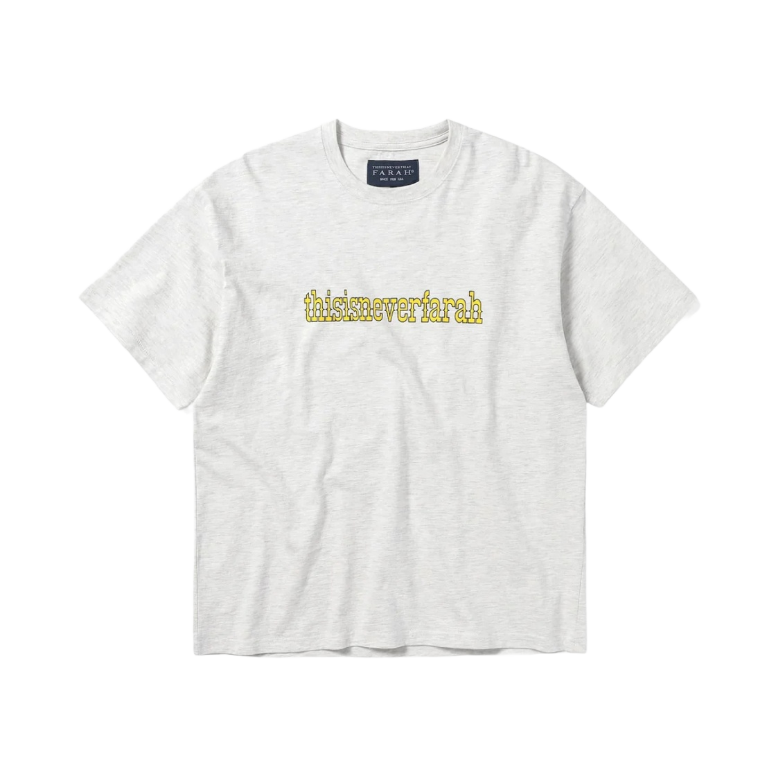 FR241TTSST02OAT Thisisneverthat x Farah Pointed Logo T-Shirt Oatmeal - 대표 이미지 #1