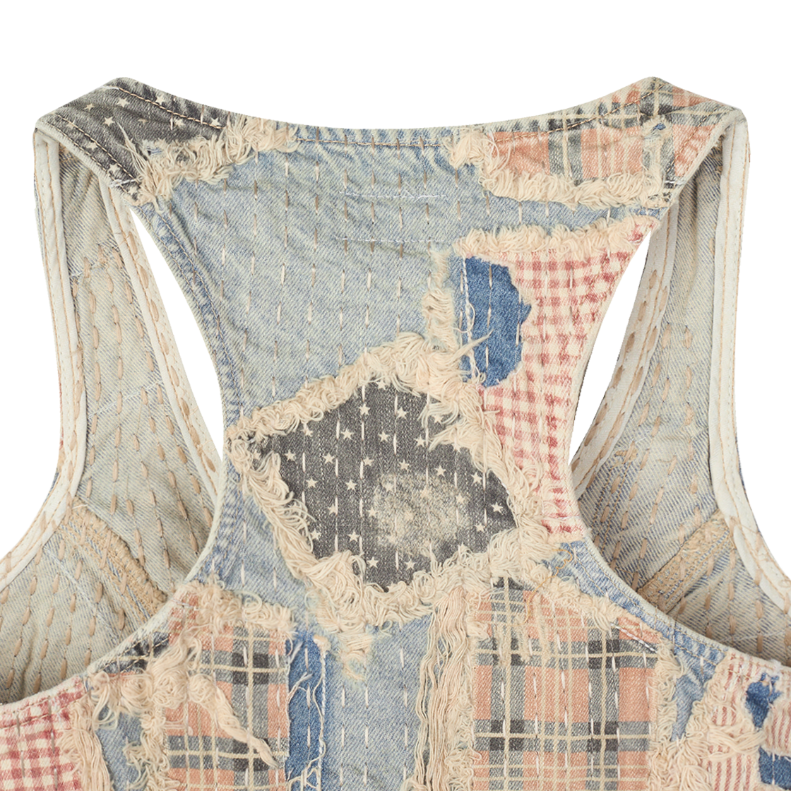 KW5BOTVGU05ML Guess USA Women Vintage Denim Top Light Wash - 25SS - #5