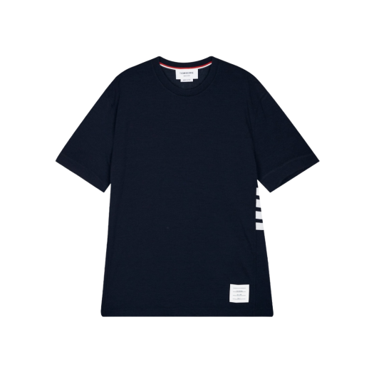 Thom Browne 4 Bar Short Sleeve T-Shirt Navy