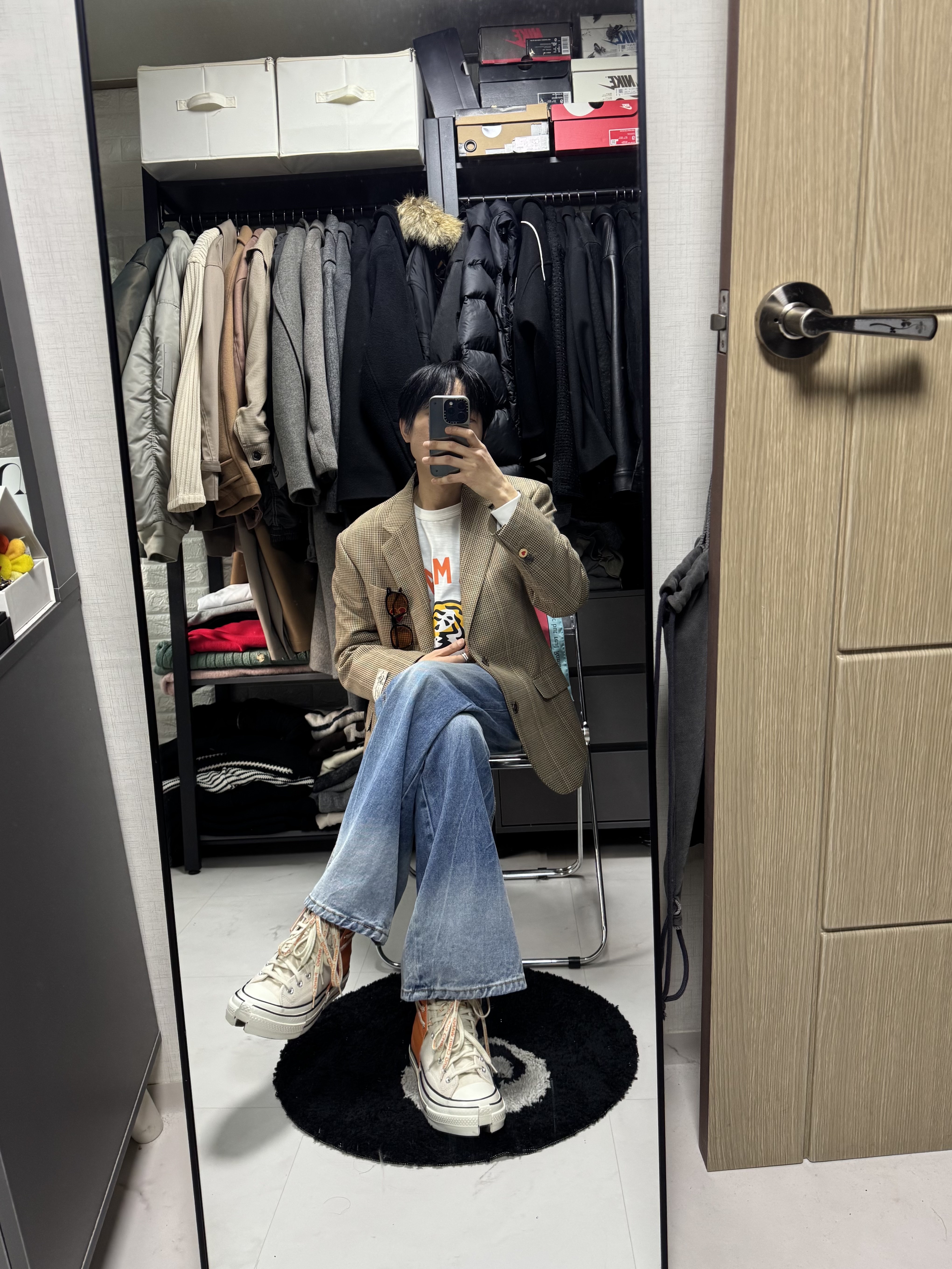 Human Made Graphic T-Shirt #02 White, Human Made Heart Keyring Red 착용 스타일 - 4