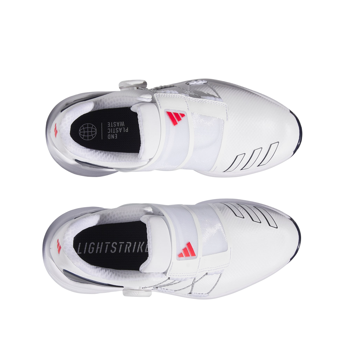 (W) 아디다스 골프 ZG23 보아 라이트스트라이크 클라우드 화이트 컬리지에이트 네이비((W) Adidas Golf ZG23 Boa Lightstrike Cloud White Collegiate Navy) - 2