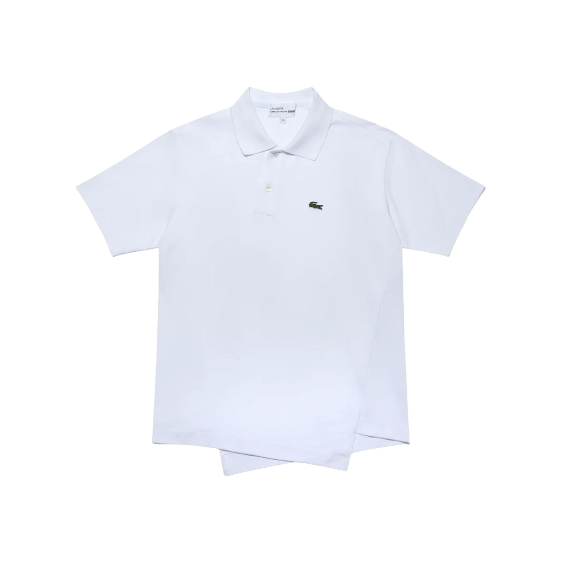 FL-T015-W23-3 Comme des Garcons Shirt x Lacoste Polo Shirt White - 대표 이미지 #1