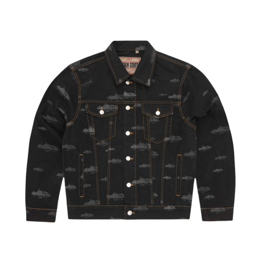 Corteiz Denim JACKET BLACK L（Corteiz C-Star Stitch Down