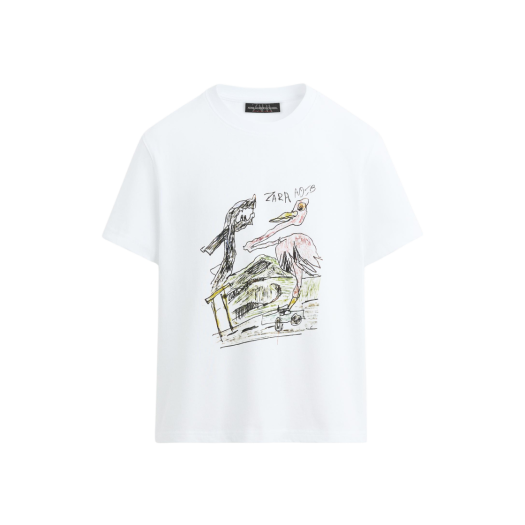 자라 x 앤더슨벨 립 콘트라스트 티셔츠 화이트 | Zara | KREAM