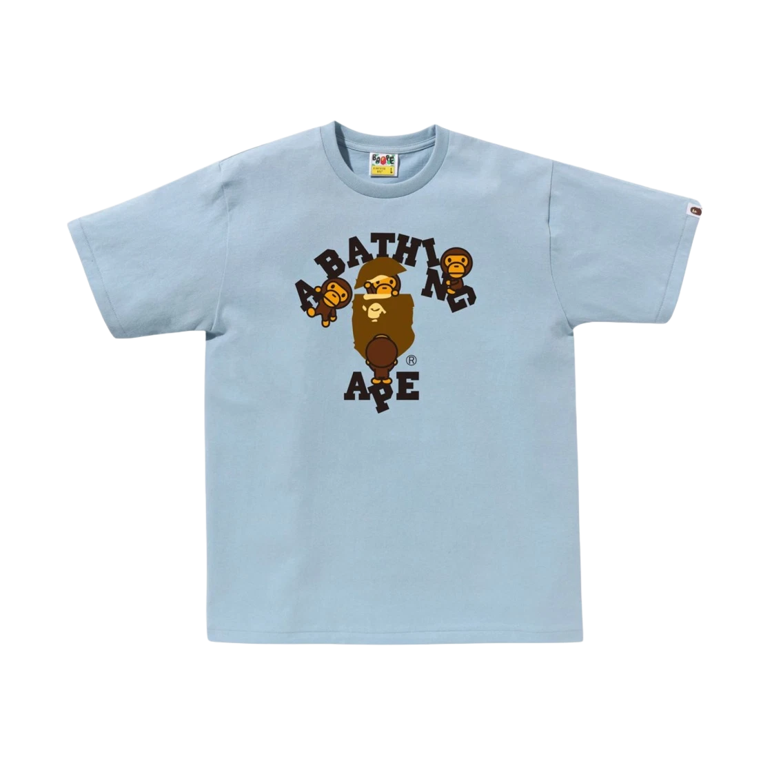 베이프 컬리지 마일로 티셔츠 라이트 블루 | BAPE | KREAM KREAM | 한정판 거래의 FLEX