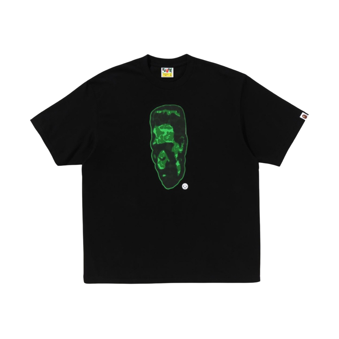 0ZXTEM110351M BAPE Spray Frankenstein Relaxed Fit T-Shirt Black - 대표 이미지 #1