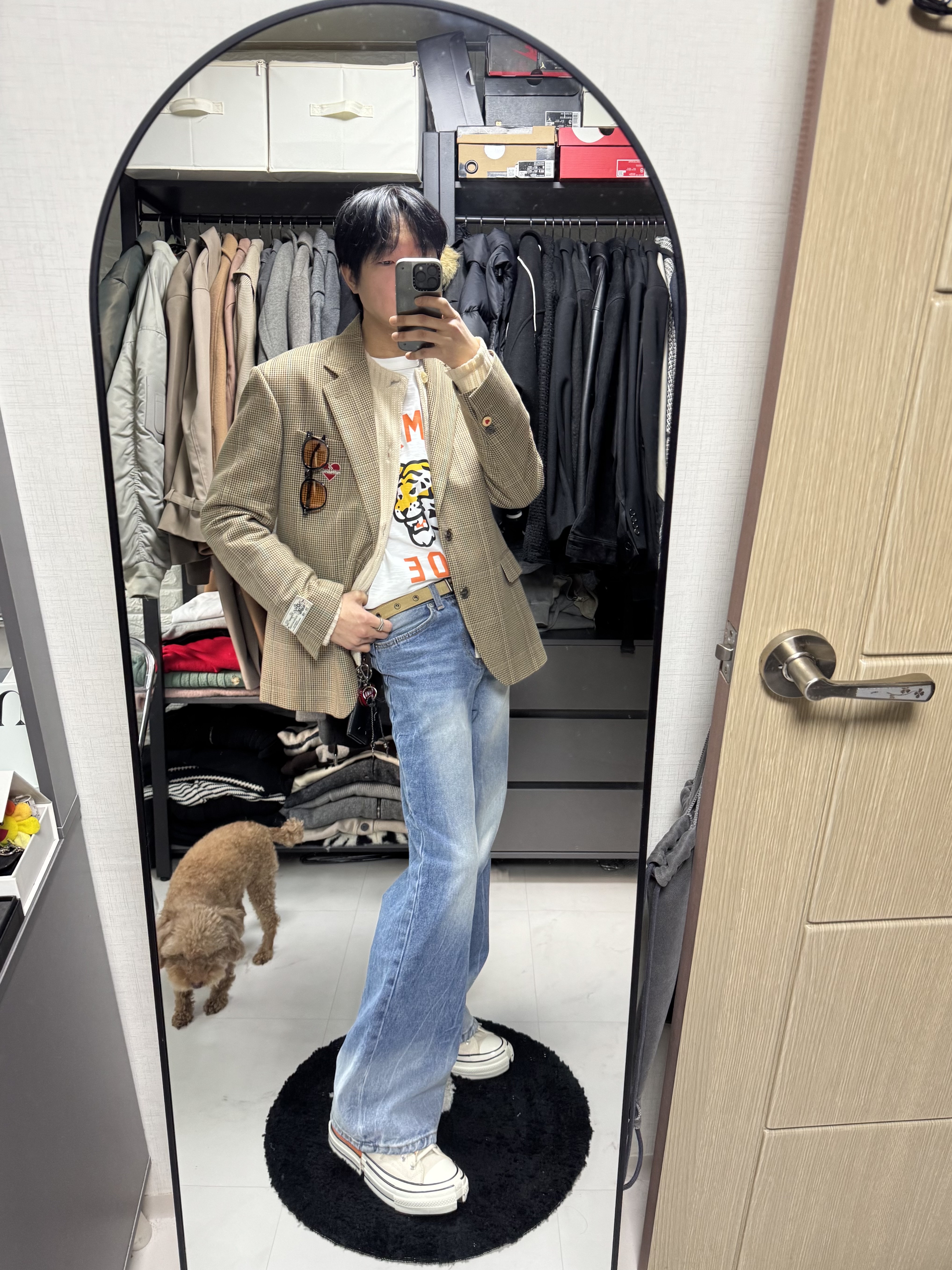 Human Made Graphic T-Shirt #02 White, Human Made Heart Keyring Red 착용 스타일 - 2