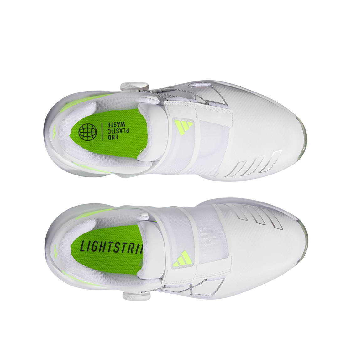(W) 아디다스 골프 ZG23 보아 라이트스트라이크 클라우드 화이트 루시드 레몬((W) Adidas Golf ZG23 Boa Lightstrike Cloud White Lucid Lemon) - 2