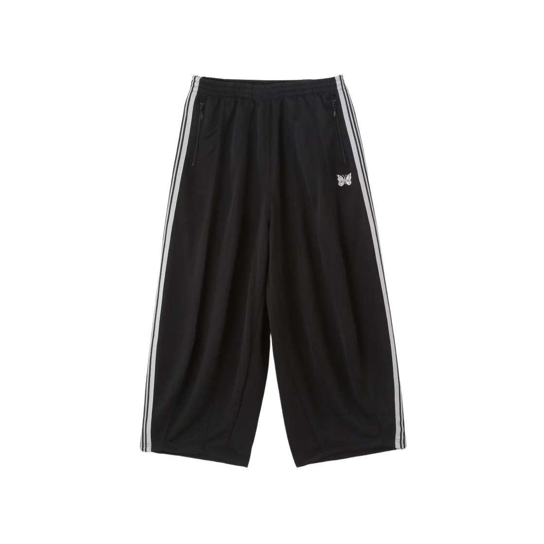 OT1609 Needles x LHP H.D. Track Pants Poly Smooth Black White - 대표 이미지 #1