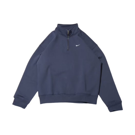 Nike NRG Solo Swoosh Heavy Weight BB Quarter Zip Top Thunder Blue - Asia