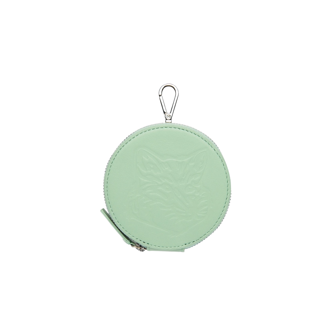 IU05329LC0025P322 Maison Kitsune Fox Head Coin Purse Mist Green