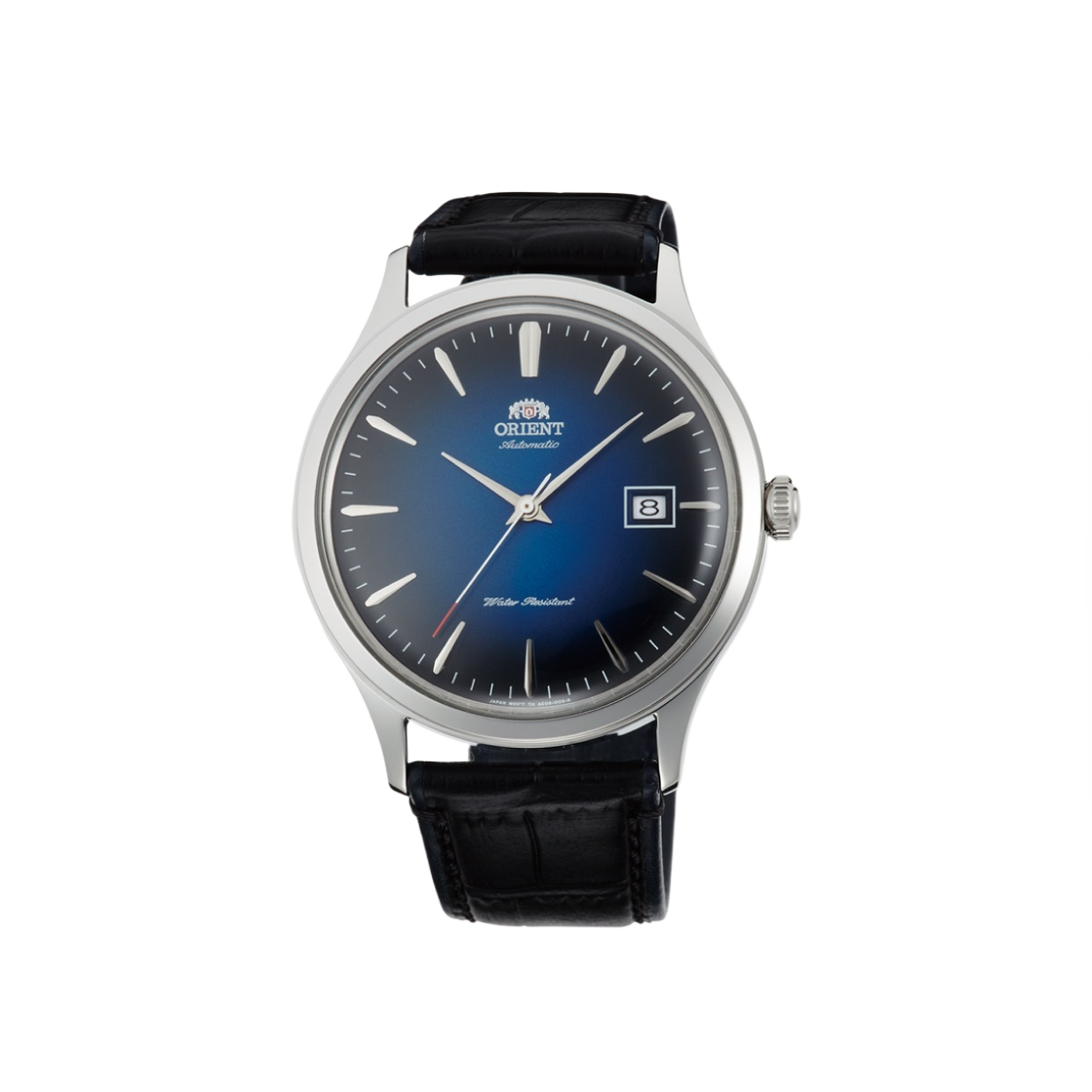 오리엔트 밤비노 42mm 오토메틱 스테인리스 스틸 레더 블루 그라데이션 다이얼(Orient Bambino 42mm Automatic Stainless Steel Leather Blue Gradation Dial)
