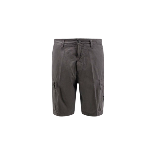 Stone Island L0803 Stretch Cotton Canvas Garment Dyed Cargo Bermuda Shorts Dark Grey - 24SS