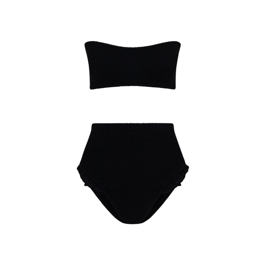 (W) 훈자 지 오시리스 프릴 비키니 블랙((W) Hunza G Osiris Frill Bikini Black)