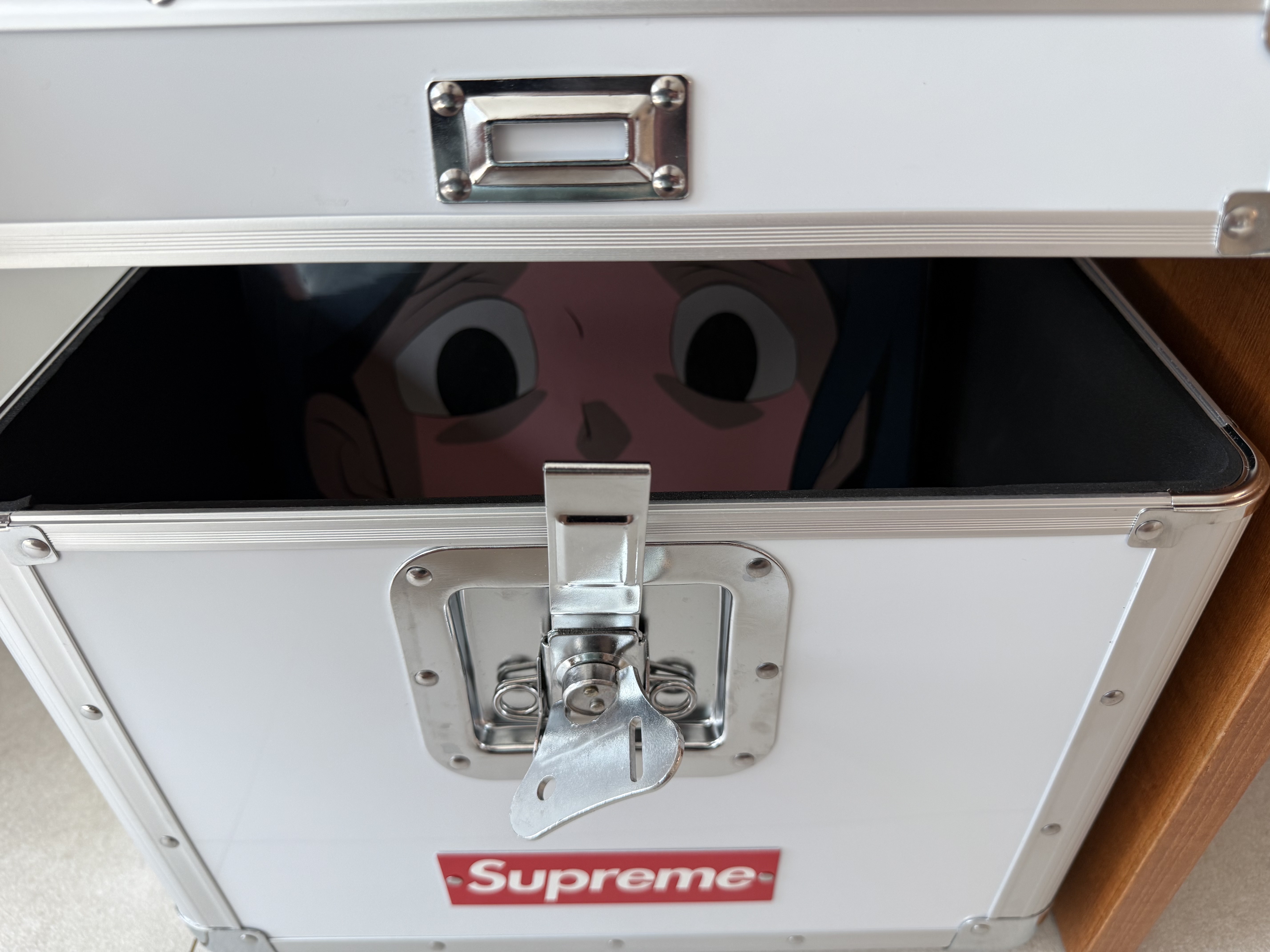 Supreme x Odyssey Record Case White - 25SS, Adoy Vivid LP Pink 착용 스타일 - 1