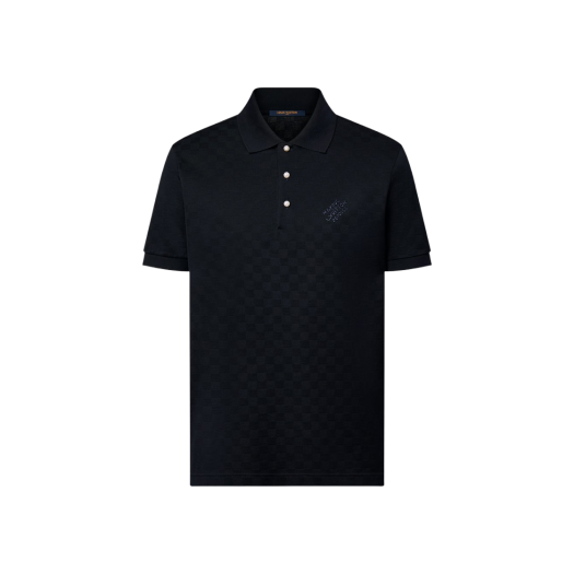 Louis Vuitton Damier Cotton Pique Polo Midnight Blue