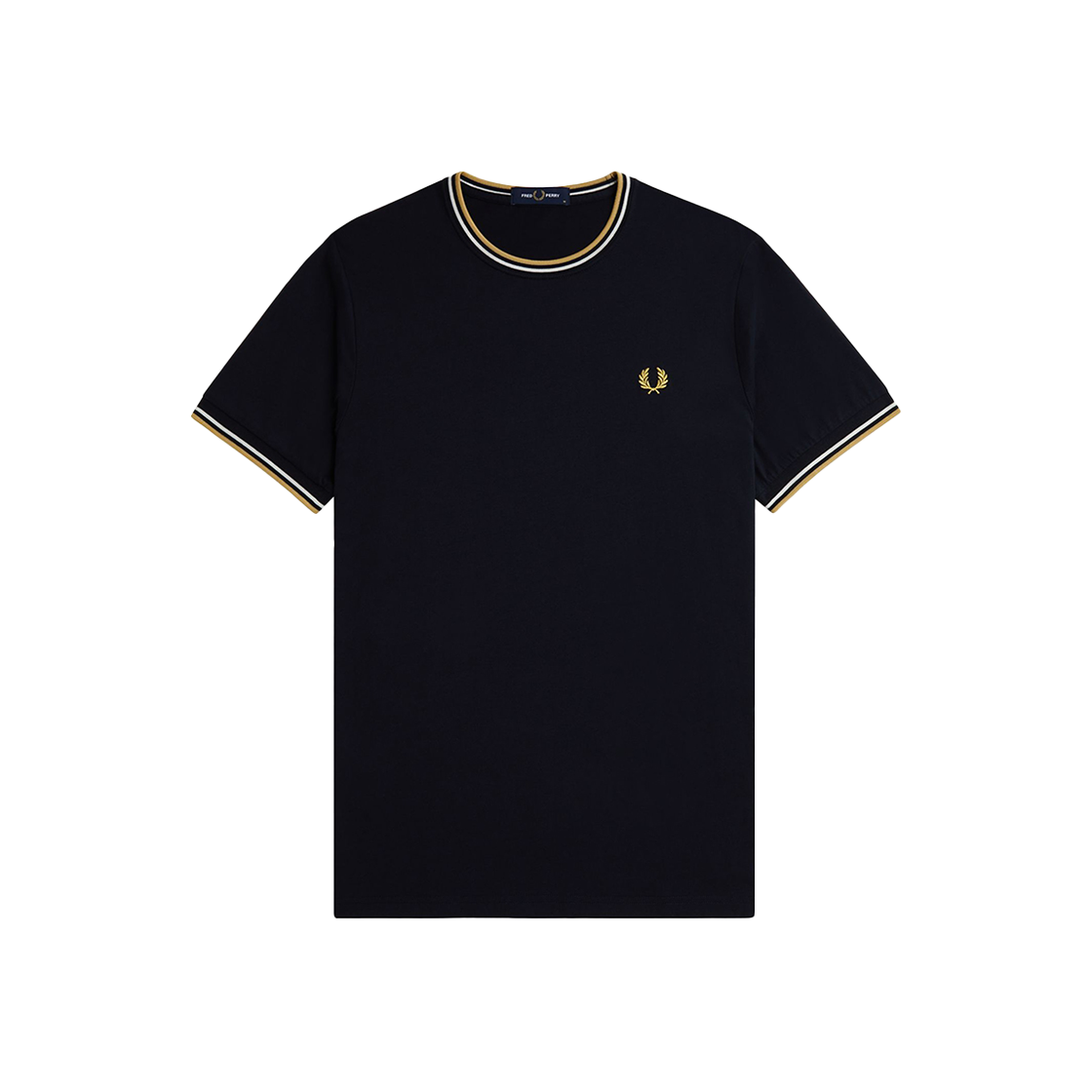AFPM2511588-W53 Fred Perry Twin Tipped T-Shirt Navy/Ecru/Honeycomb